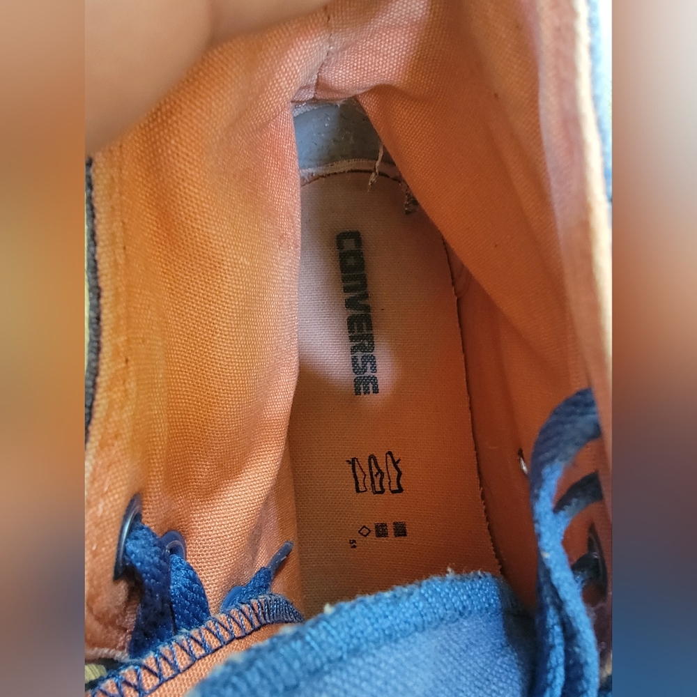 Converse, unisex mens US 9.5, women's 11.5, blue-orange - Picture 7 of 11